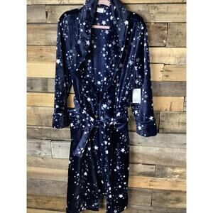 Sonoma Navy Galaxy Fleece Robe Size Medium